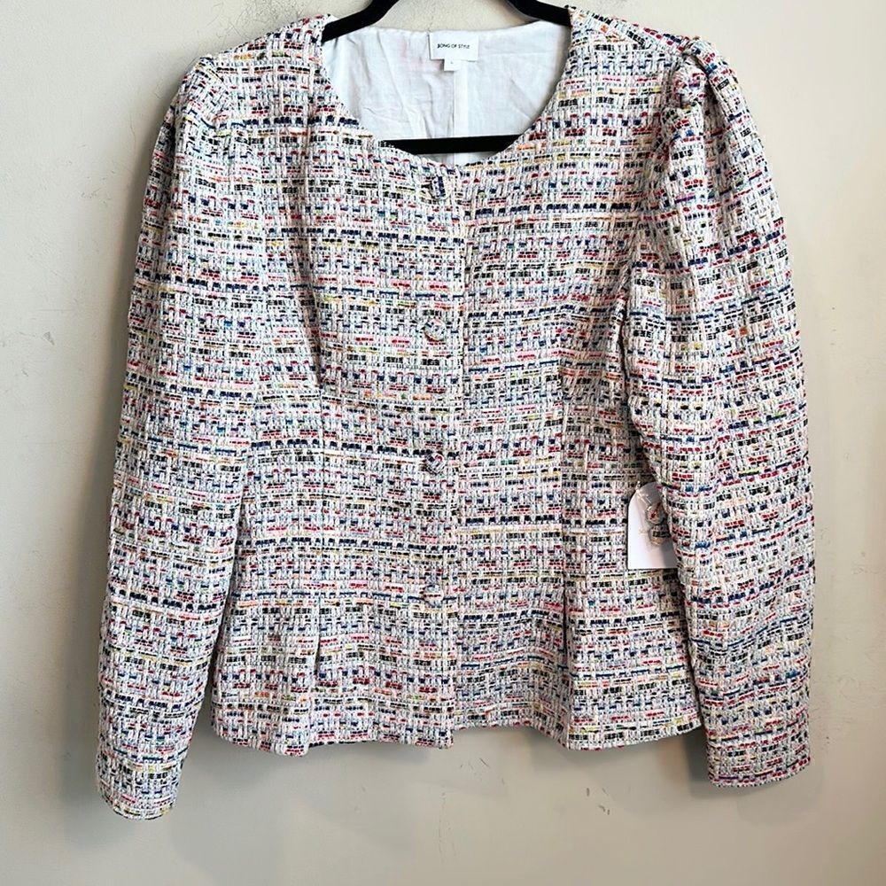 Revolve Song of Style “Elma” Rainbow Jacket L - Picture 2 of 10